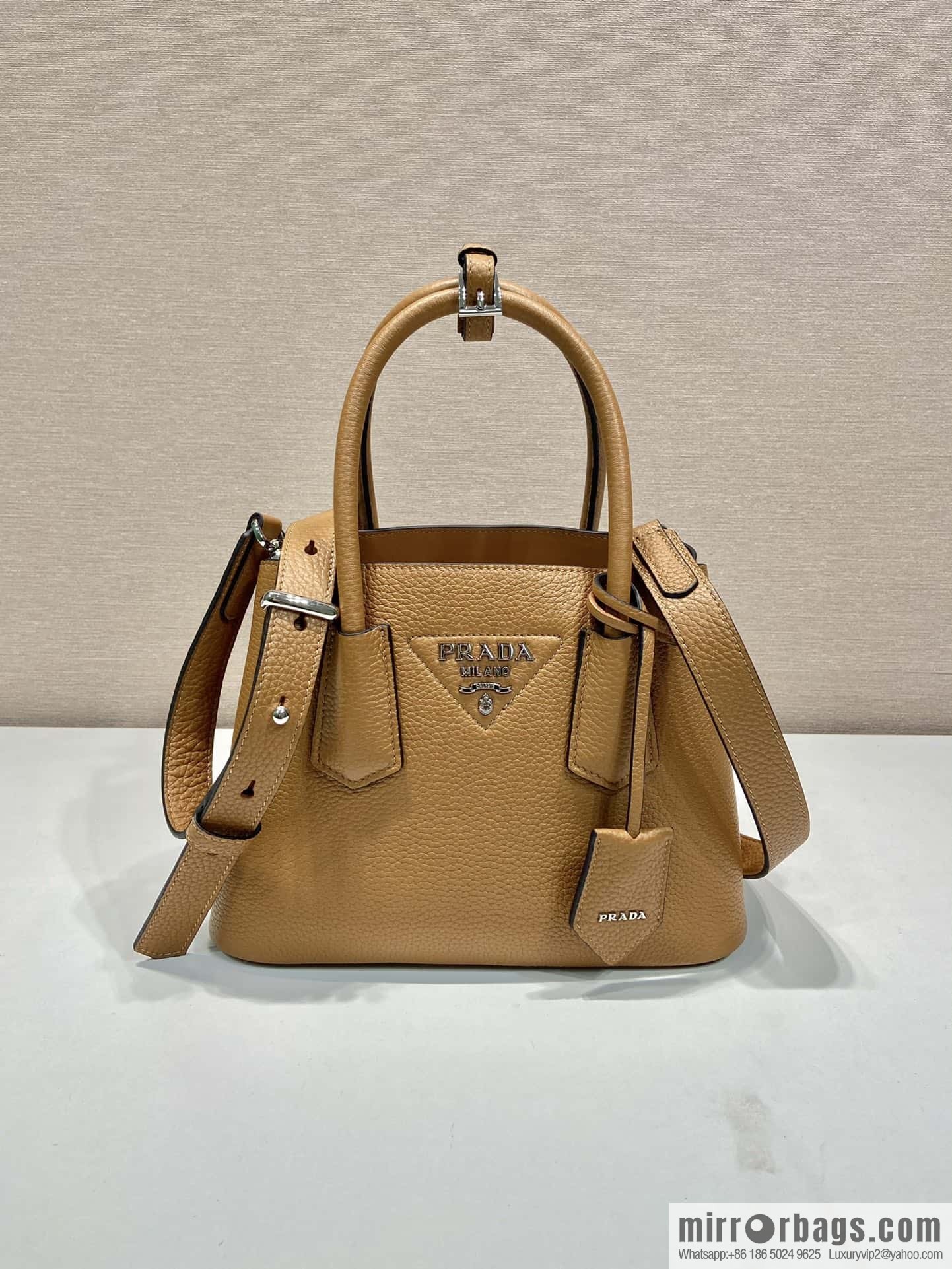 PRADA new shopping bag 🎉 1BG443 suede pattern, brown