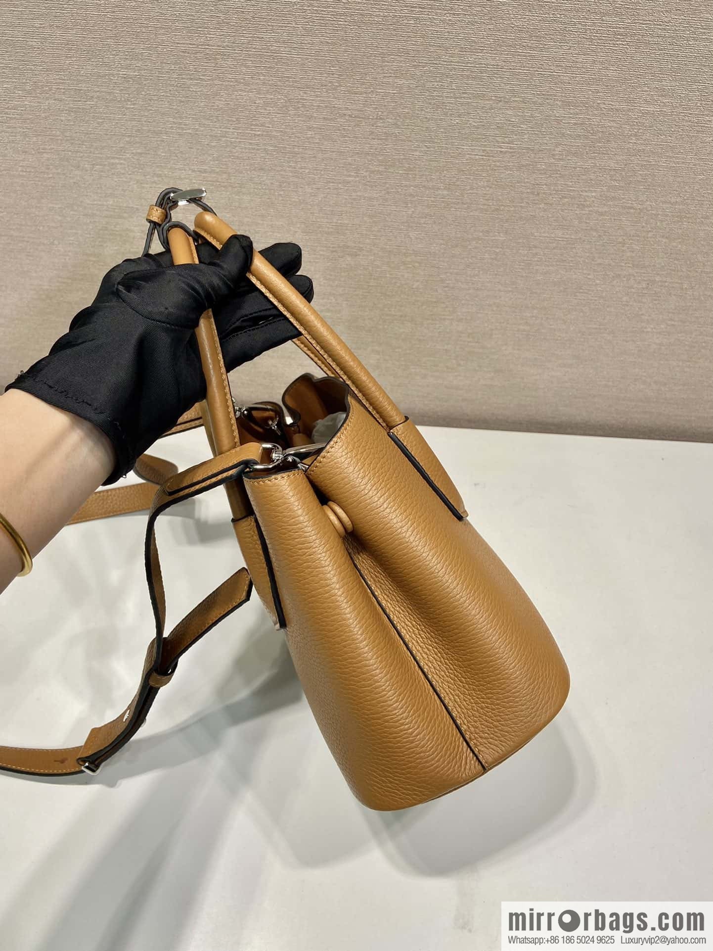 PRADA new shopping bag 🎉 1BG443 suede pattern, brown