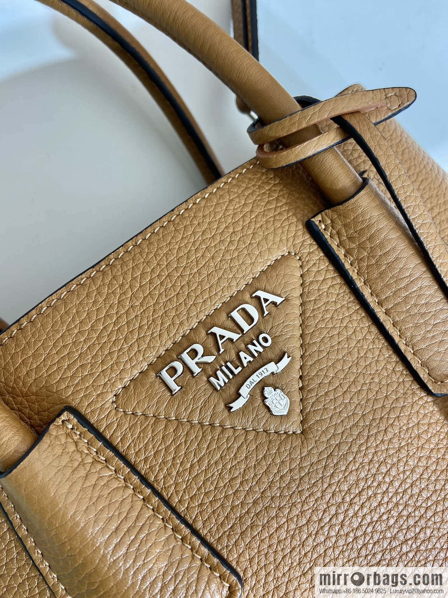 PRADA new shopping bag 🎉 1BG443 suede pattern, brown