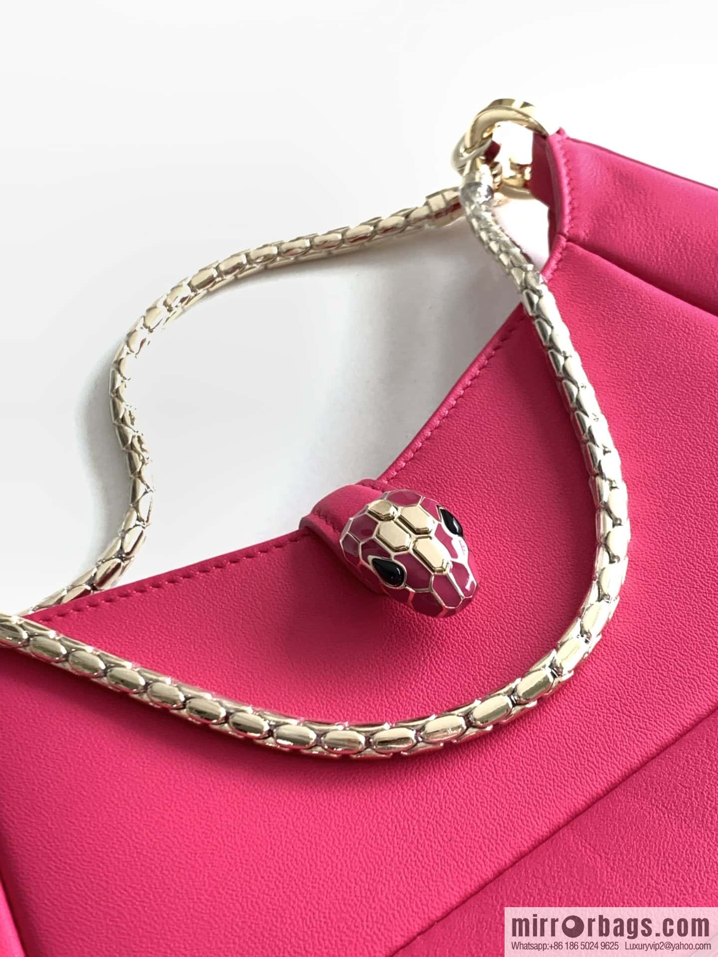 BVLGARI Bulgari SERPENTI BAIA series small shoulder bag 293208 tourmaline rose red 27CM