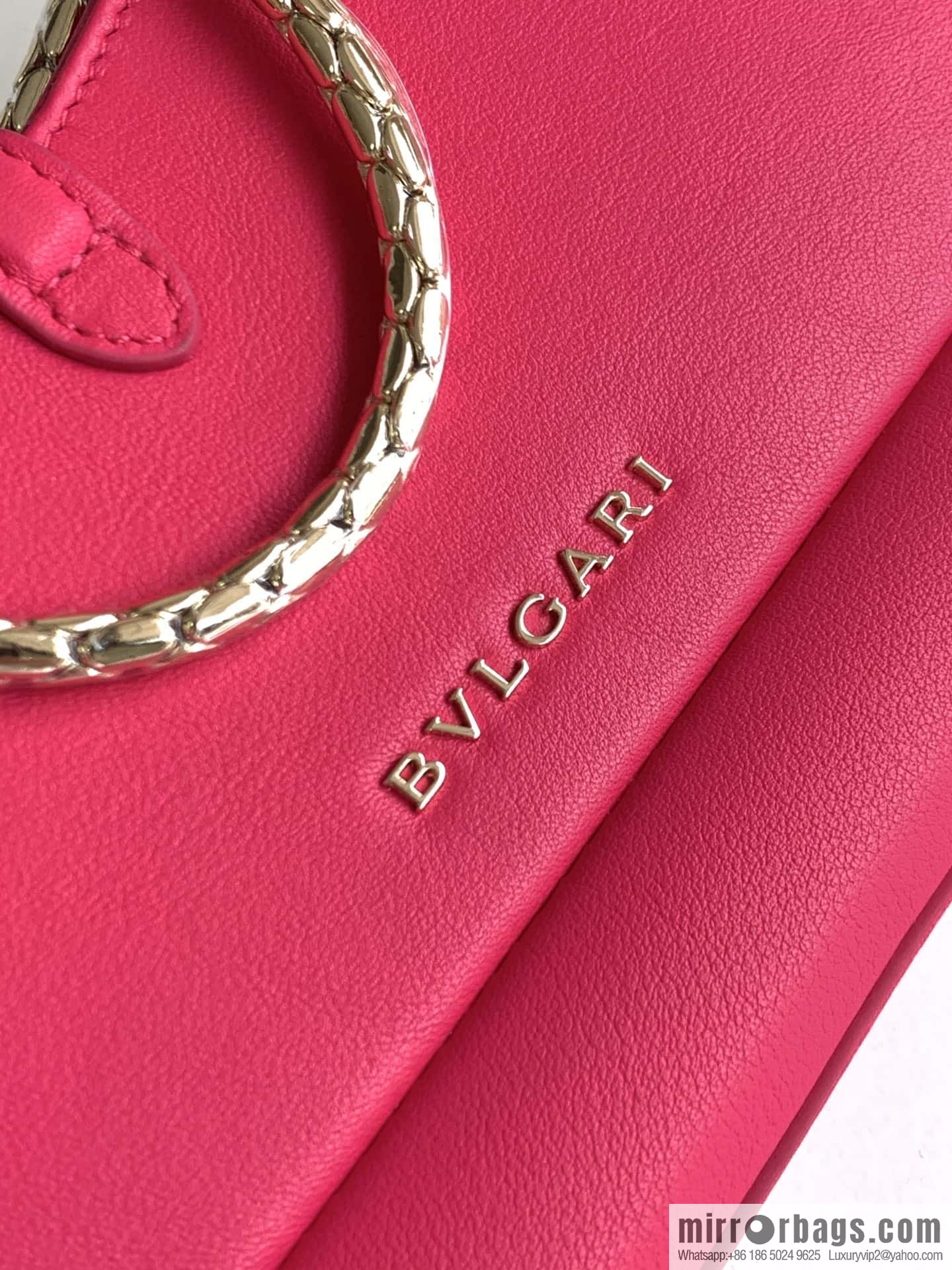 BVLGARI Bulgari SERPENTI BAIA series small shoulder bag 293208 tourmaline rose red 27CM