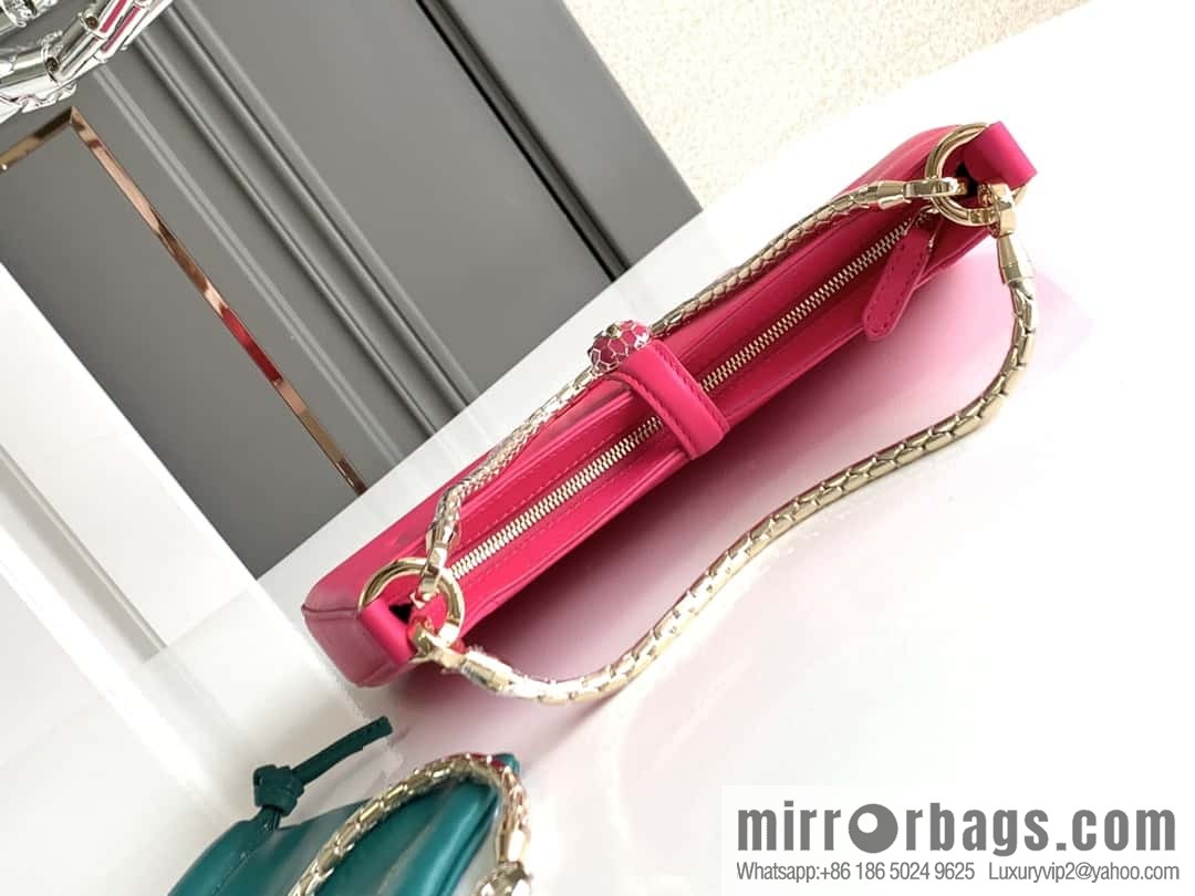 BVLGARI Bulgari SERPENTI BAIA series small shoulder bag 293208 tourmaline rose red 27CM
