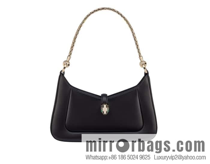 BVLGARI Bulgari SERPENTI BAIA series small shoulder bag 293208 black 27CM
