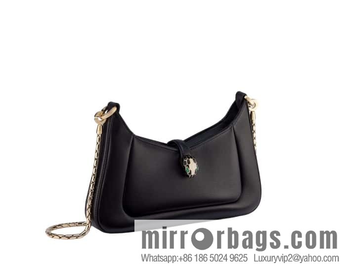 BVLGARI Bulgari SERPENTI BAIA series small shoulder bag 293208 black 27CM