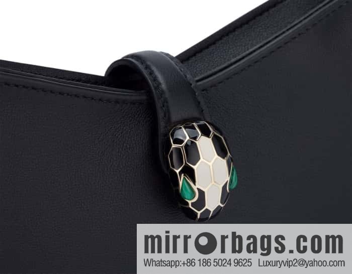 BVLGARI Bulgari SERPENTI BAIA series small shoulder bag 293208 black 27CM