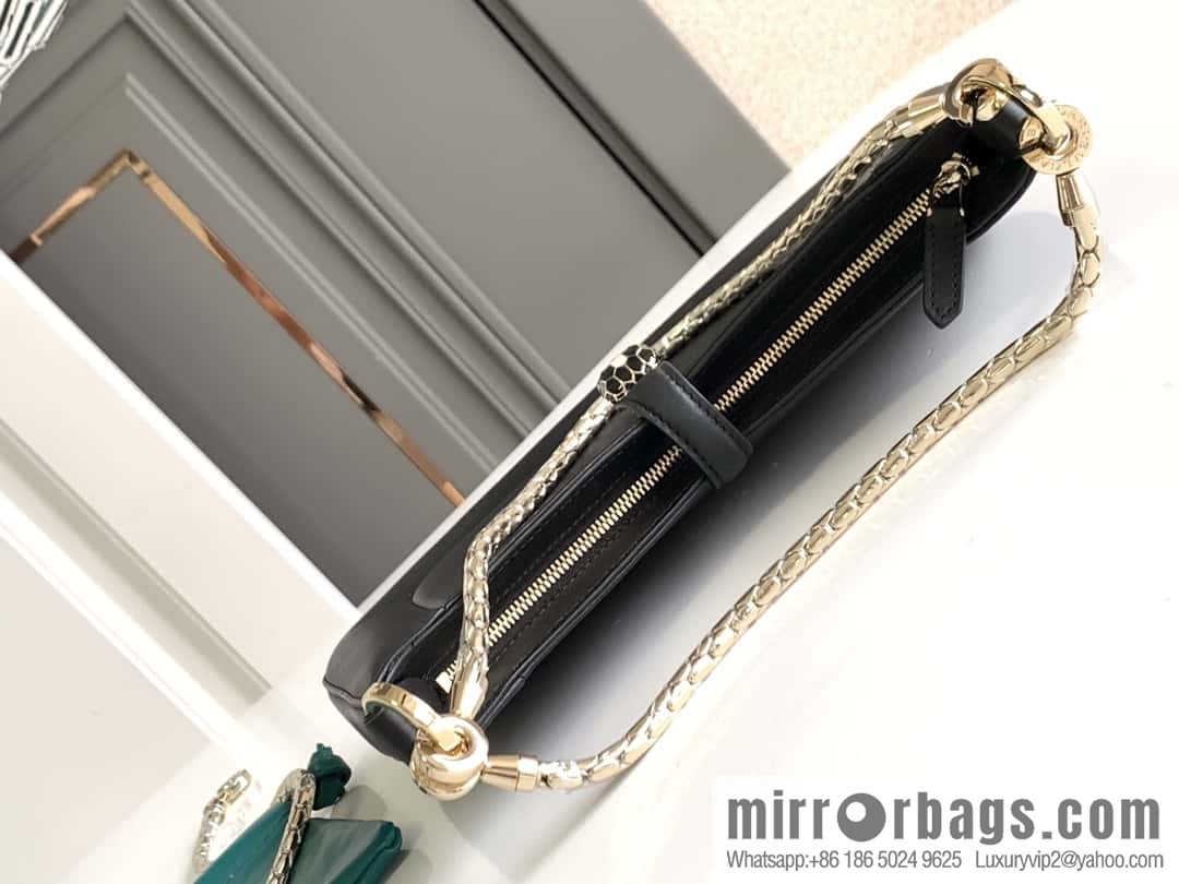 BVLGARI Bulgari SERPENTI BAIA series small shoulder bag 293208 black 27CM
