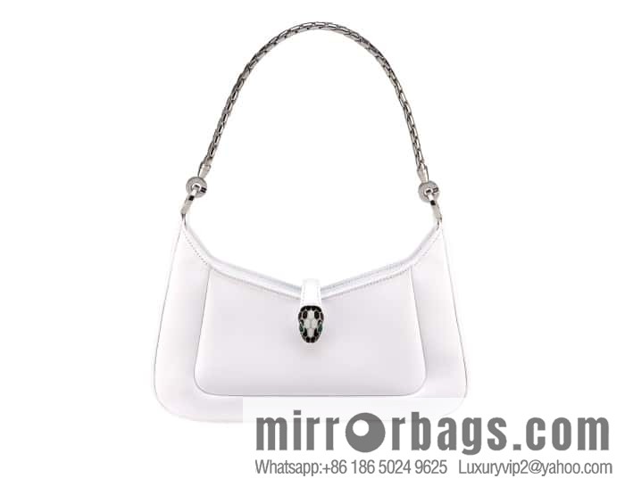 BVLGARI Bulgari SERPENTI BAIA series small shoulder bag 293208 white 27CM