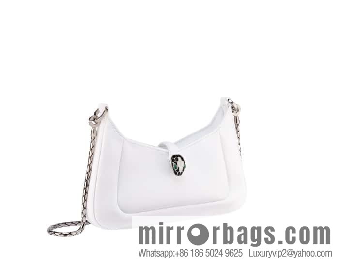 BVLGARI Bulgari SERPENTI BAIA series small shoulder bag 293208 white 27CM