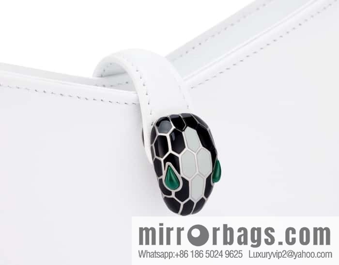BVLGARI Bulgari SERPENTI BAIA series small shoulder bag 293208 white 27CM