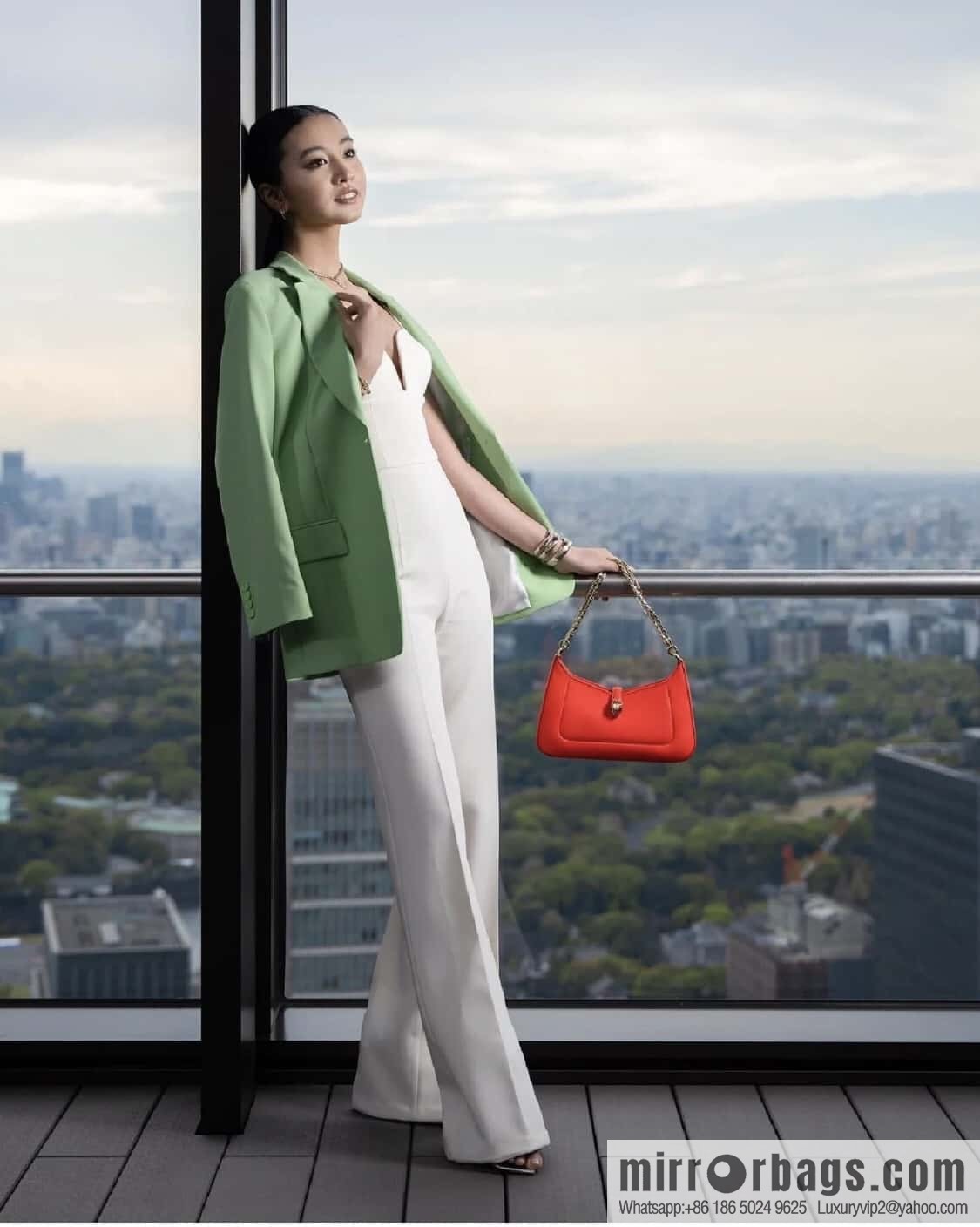 BVLGARI Bulgari SERPENTI BAIA series small shoulder bag 293208 orange agate orange 27CM