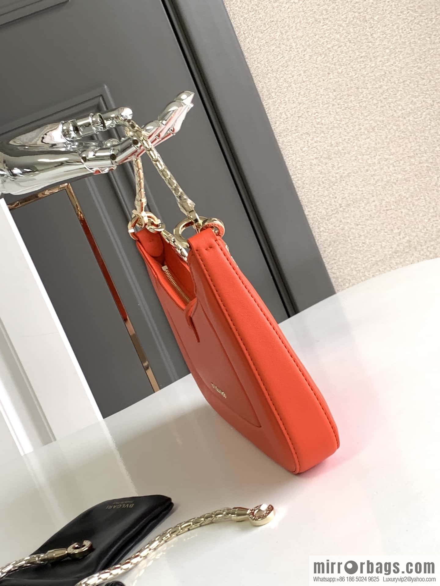 BVLGARI Bulgari SERPENTI BAIA series small shoulder bag 293208 orange agate orange 27CM