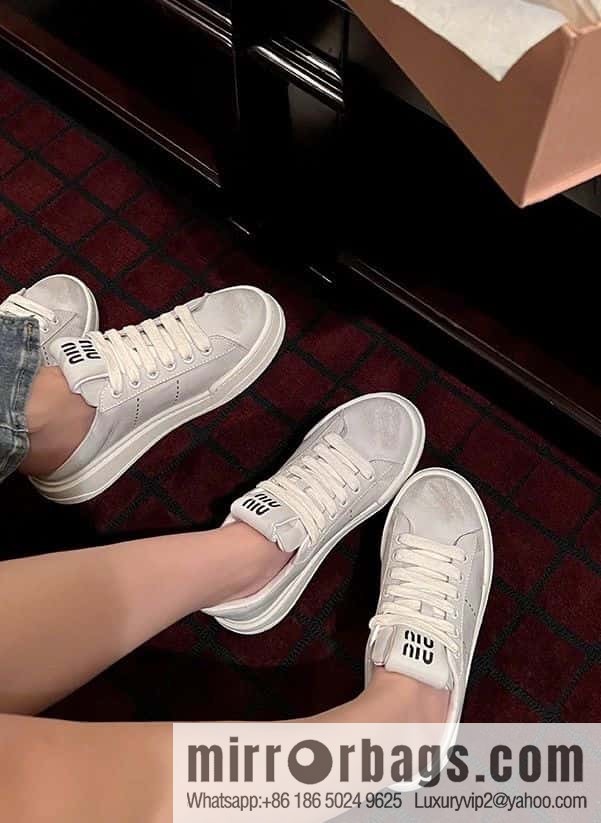 MIUMIU Miao Miao Old dirty casual sports little white shoes
