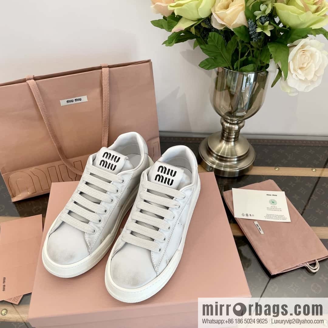 MIUMIU Miao Miao Old dirty casual sports little white shoes