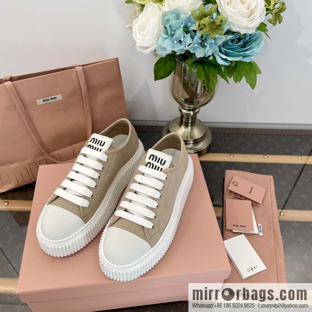 MIUMIU Miu Miu spring summer canvas platform sports cookie shoes
