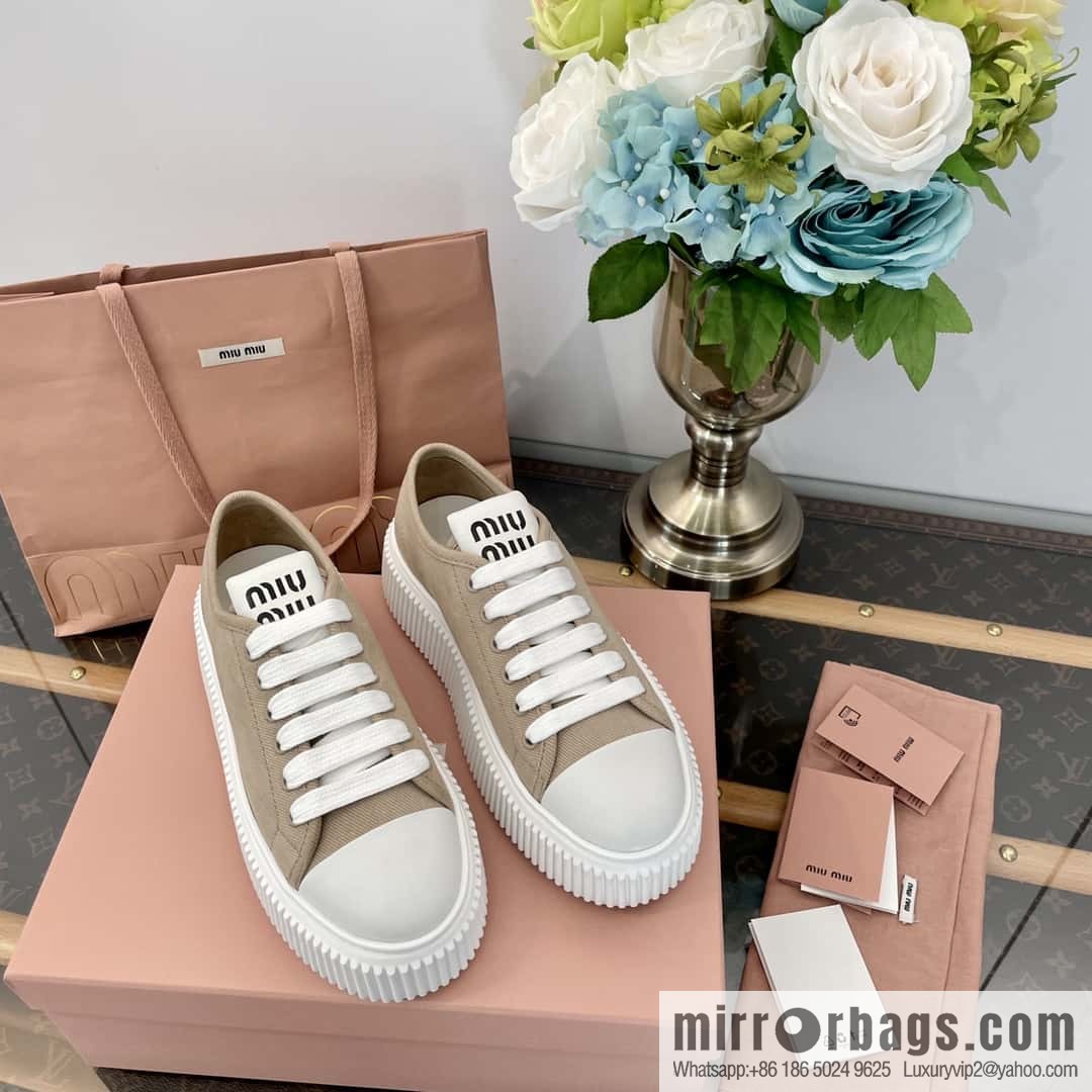 MIUMIU Miu Miu spring summer canvas platform sports cookie shoes