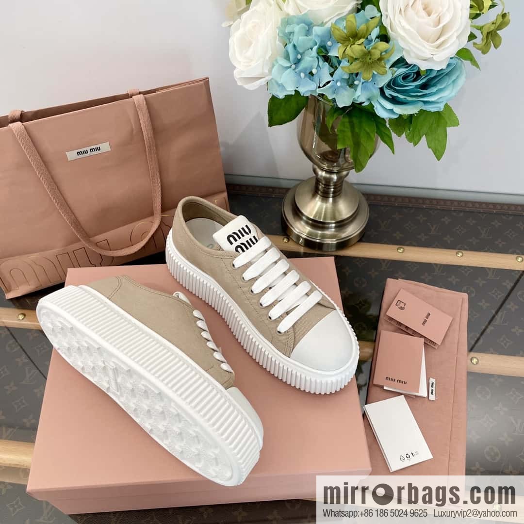 MIUMIU Miu Miu spring summer canvas platform sports cookie shoes