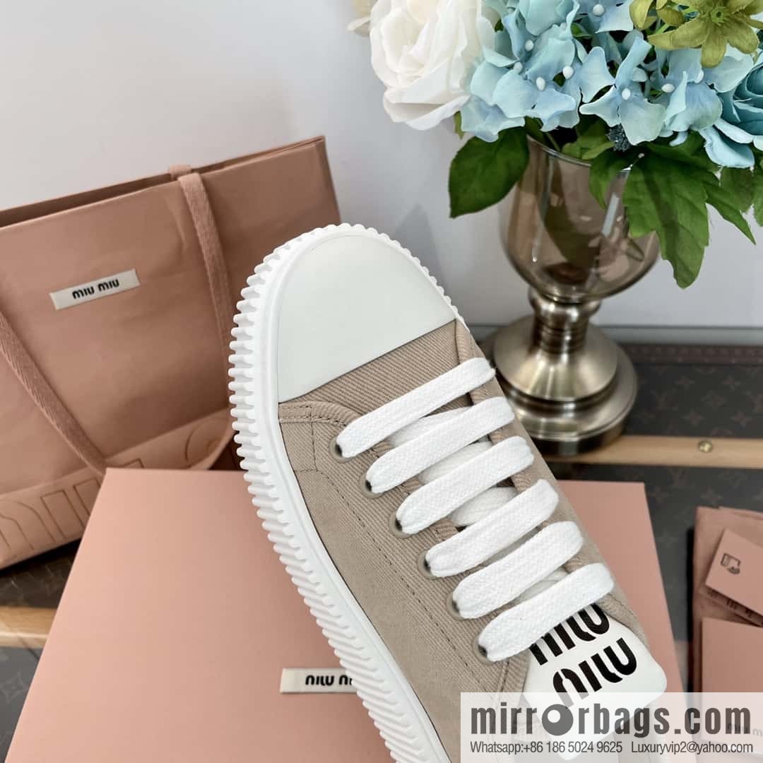 MIUMIU Miu Miu spring summer canvas platform sports cookie shoes
