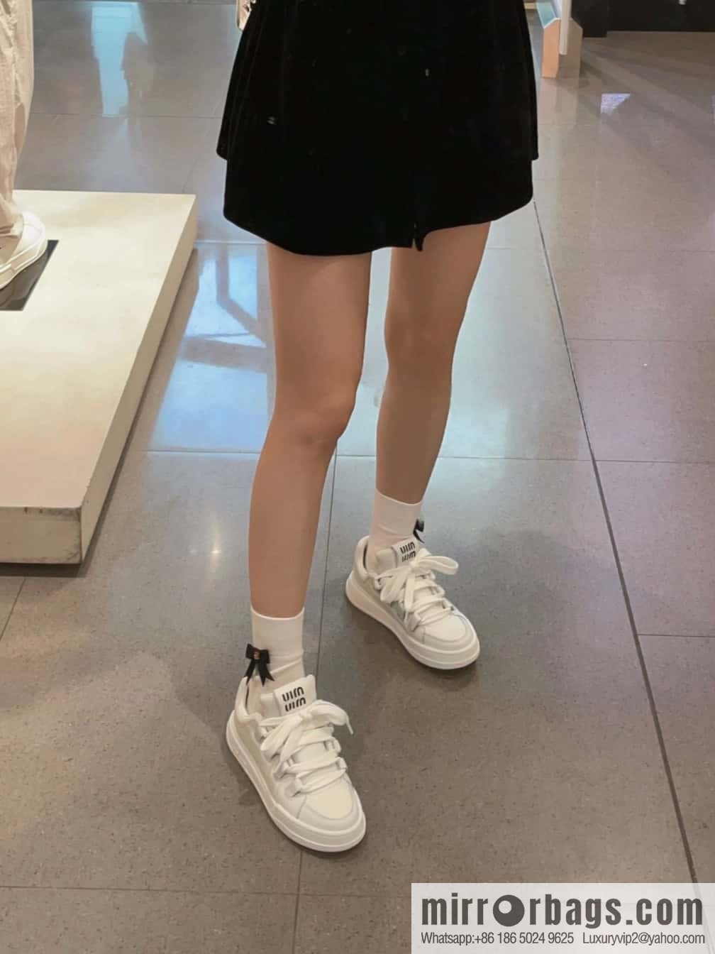 MIUMIU Miu Miu spring and summer platform casual white shoes