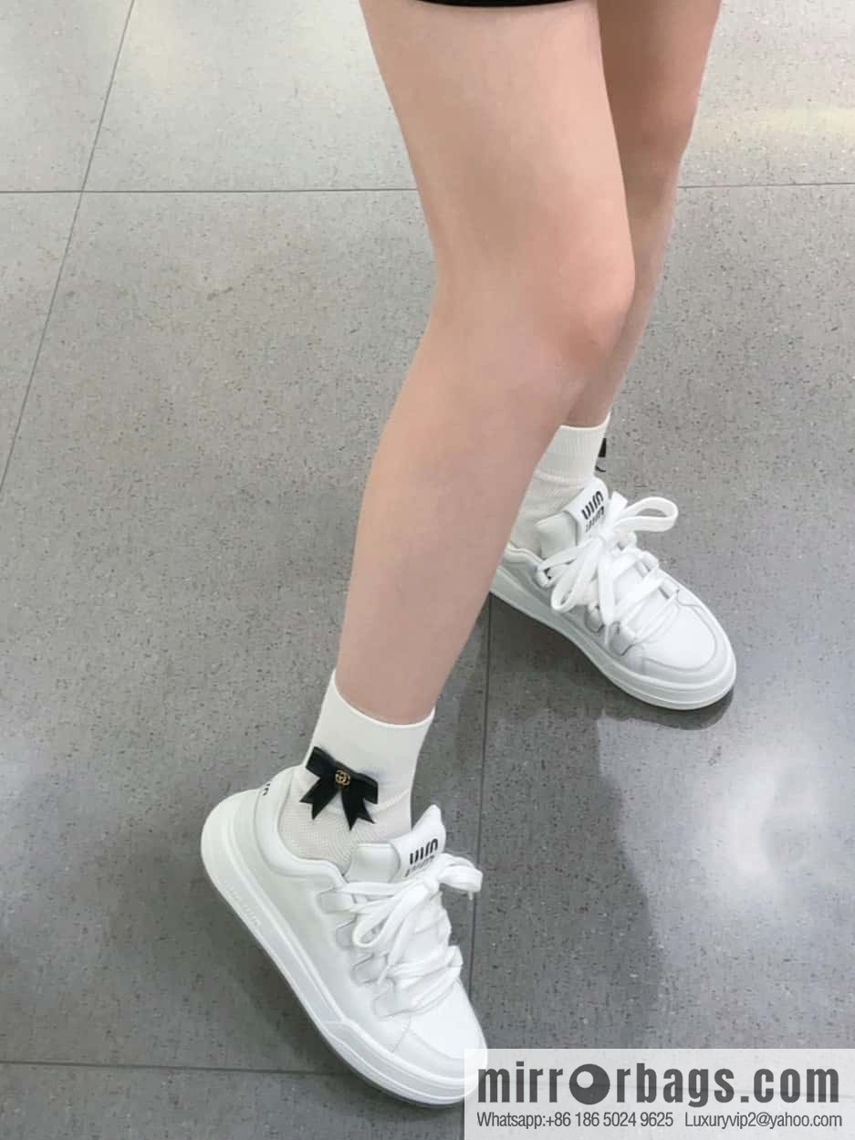 MIUMIU Miu Miu spring and summer platform casual white shoes