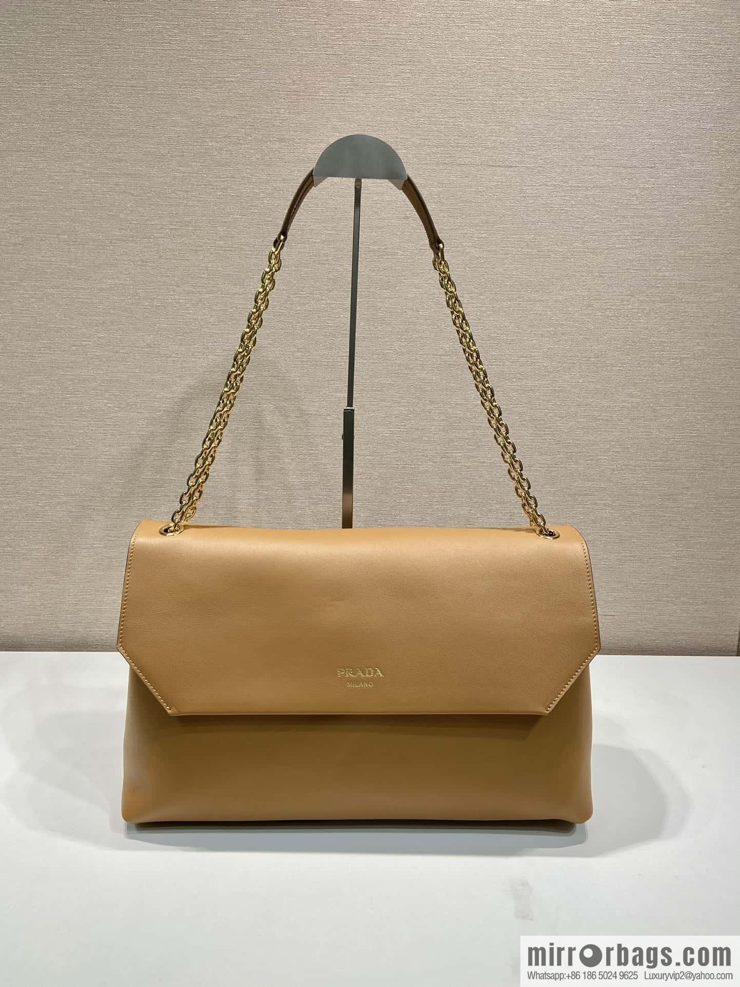 PRADA new flip women's bag 1BD068 caramel color