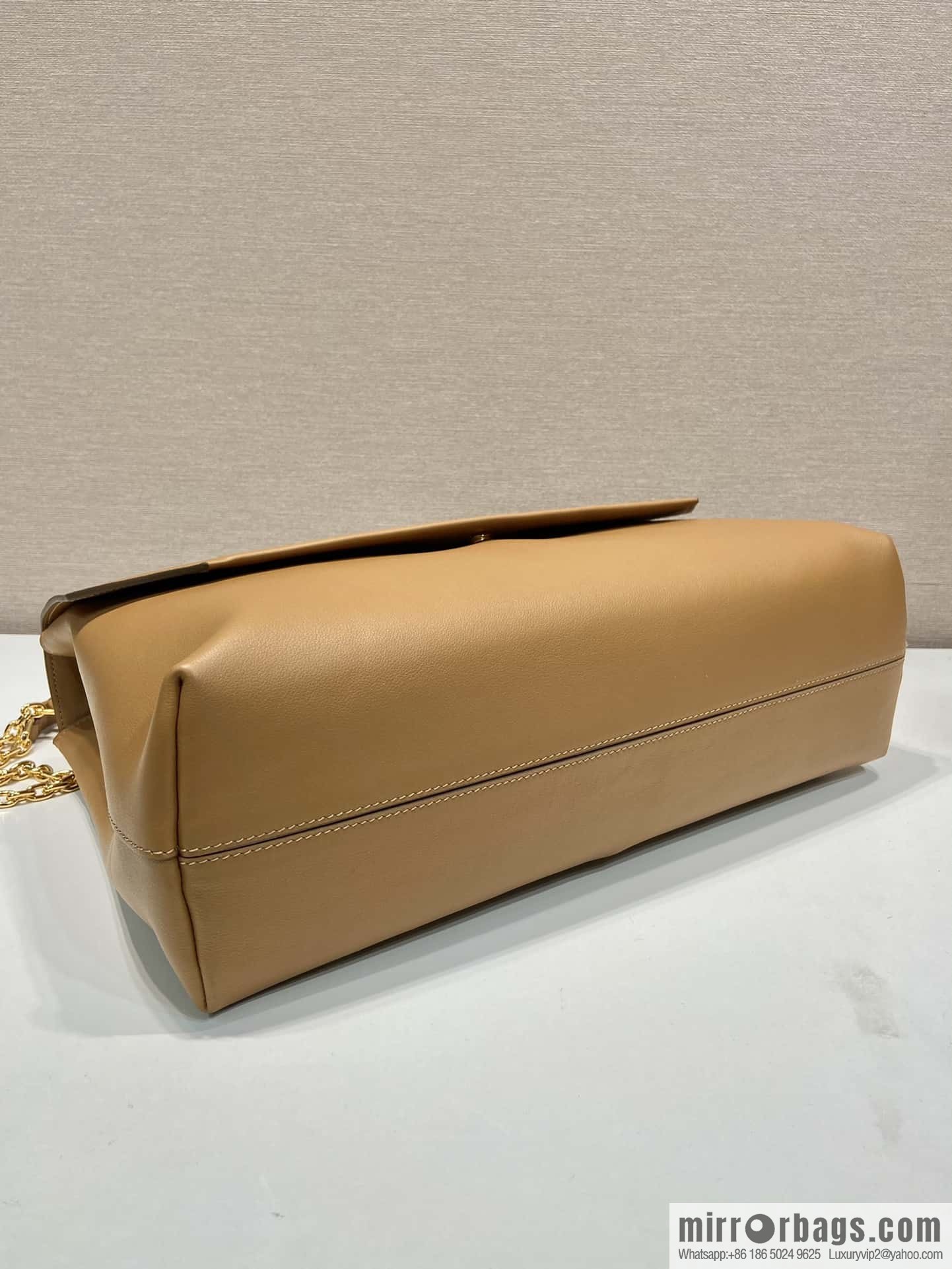 PRADA new flip women's bag 1BD068 caramel color