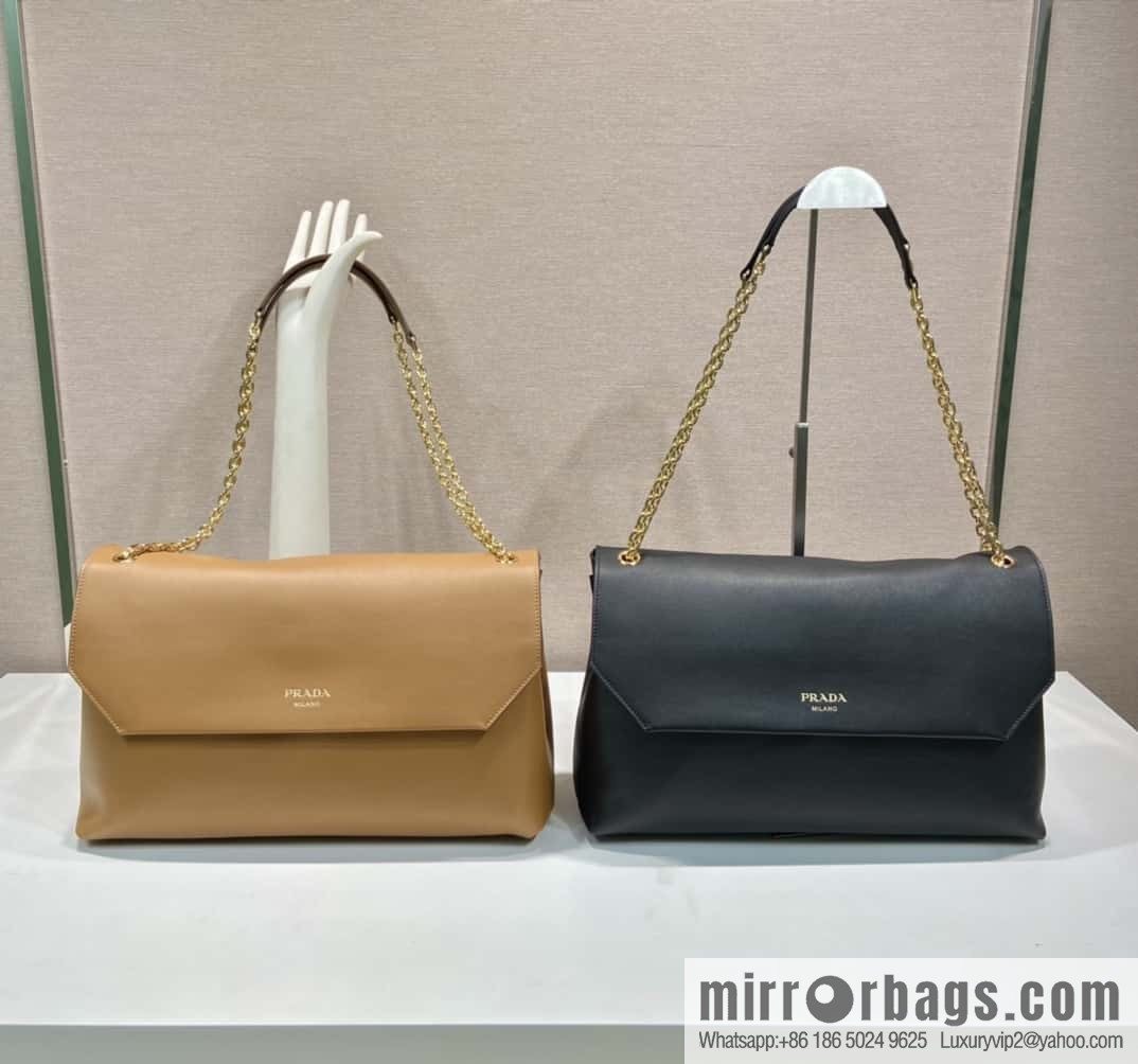 PRADA new flip women's bag 1BD068 caramel color