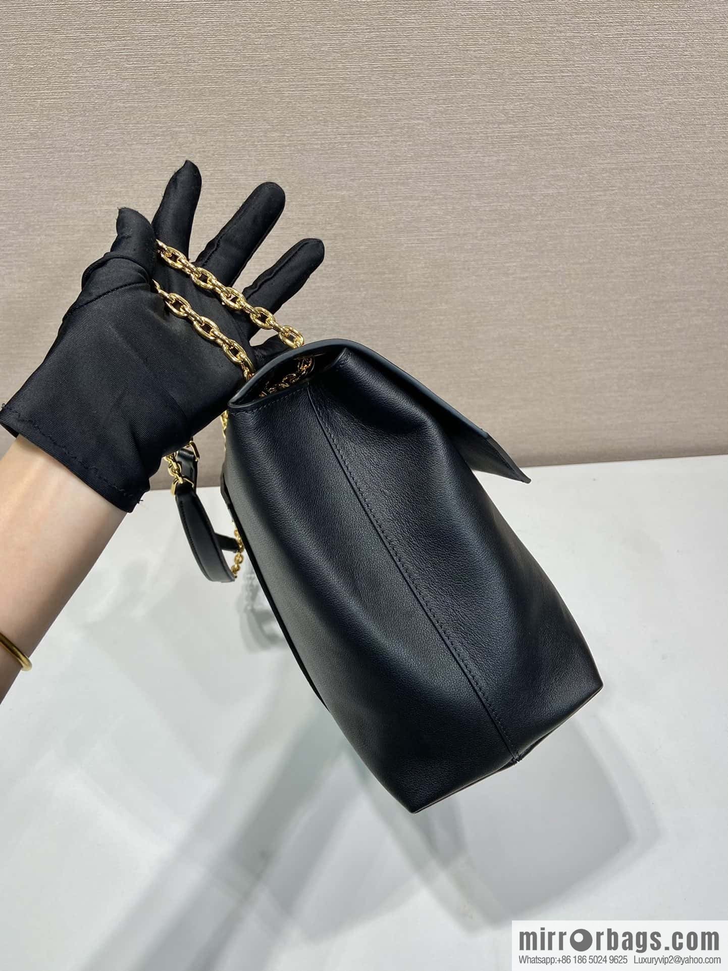 PRADA new flip women's bag 1BD068 black