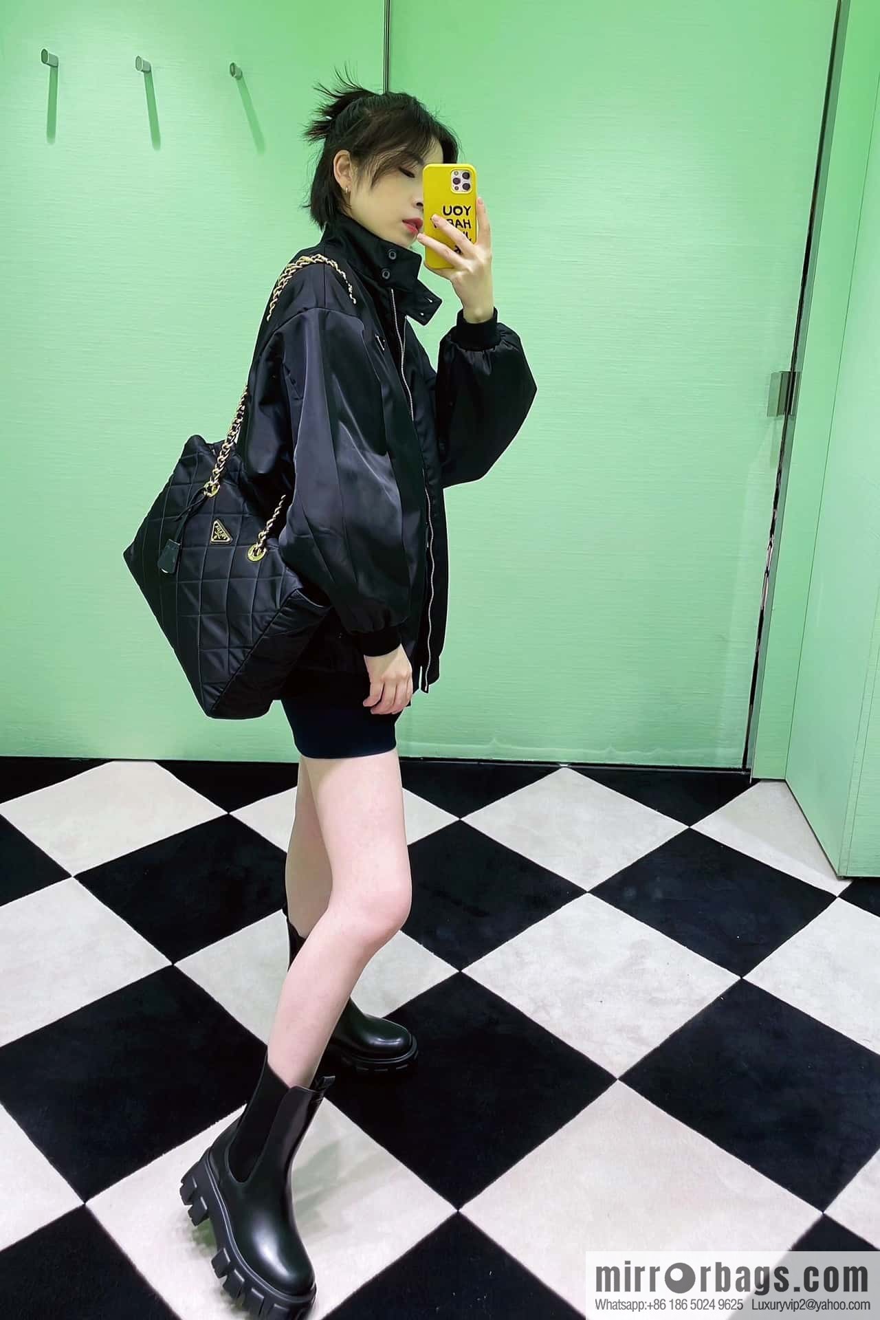 PRADA Vintage chain strap hobo bag large 🎉 1BG467