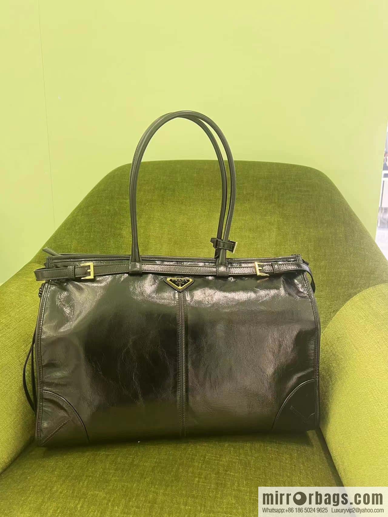 PRADA LusSolf oil wax leather crossbody bag 1BA439 extra large
