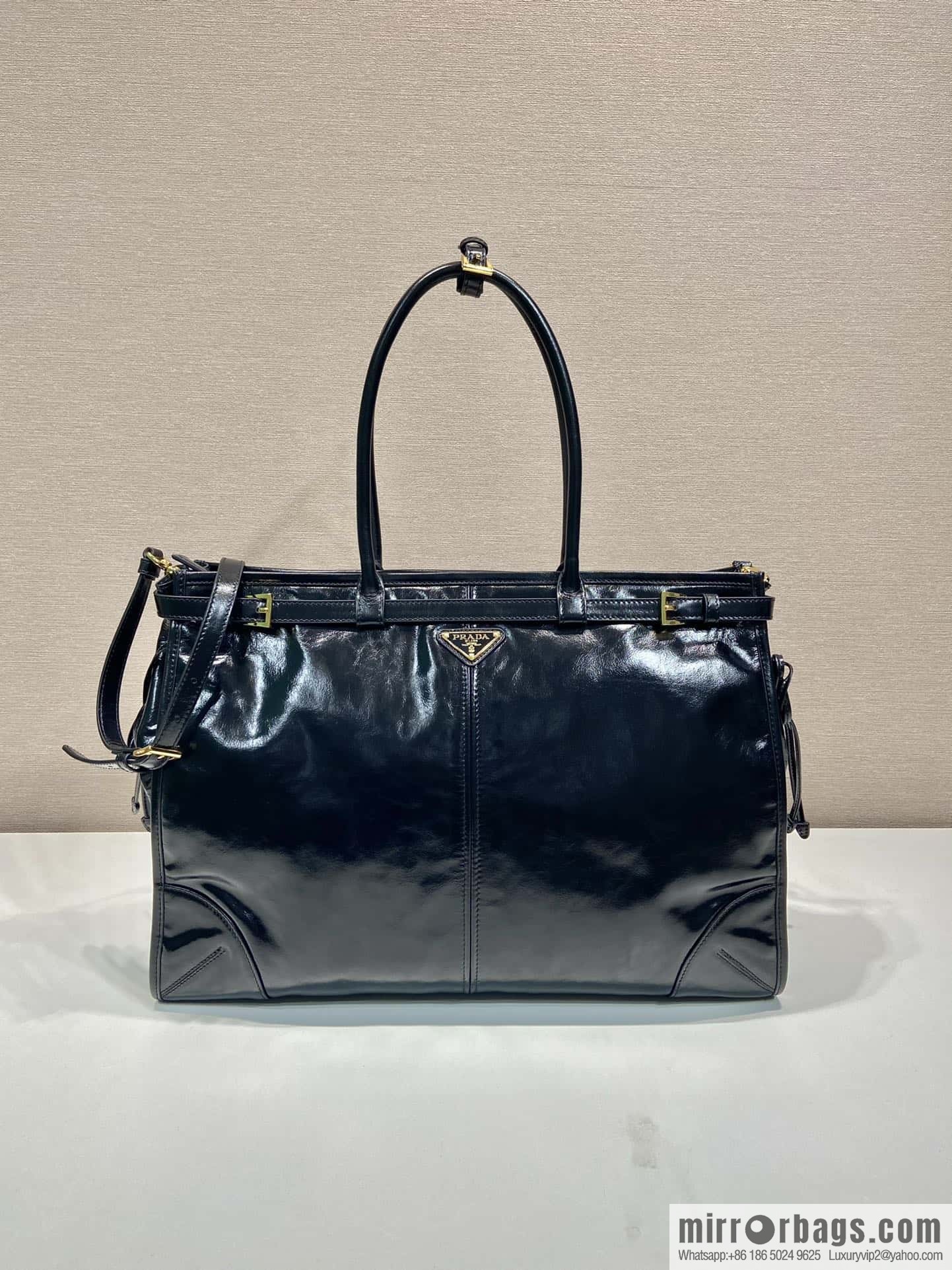 PRADA LusSolf oil wax leather crossbody bag 1BA439 extra large