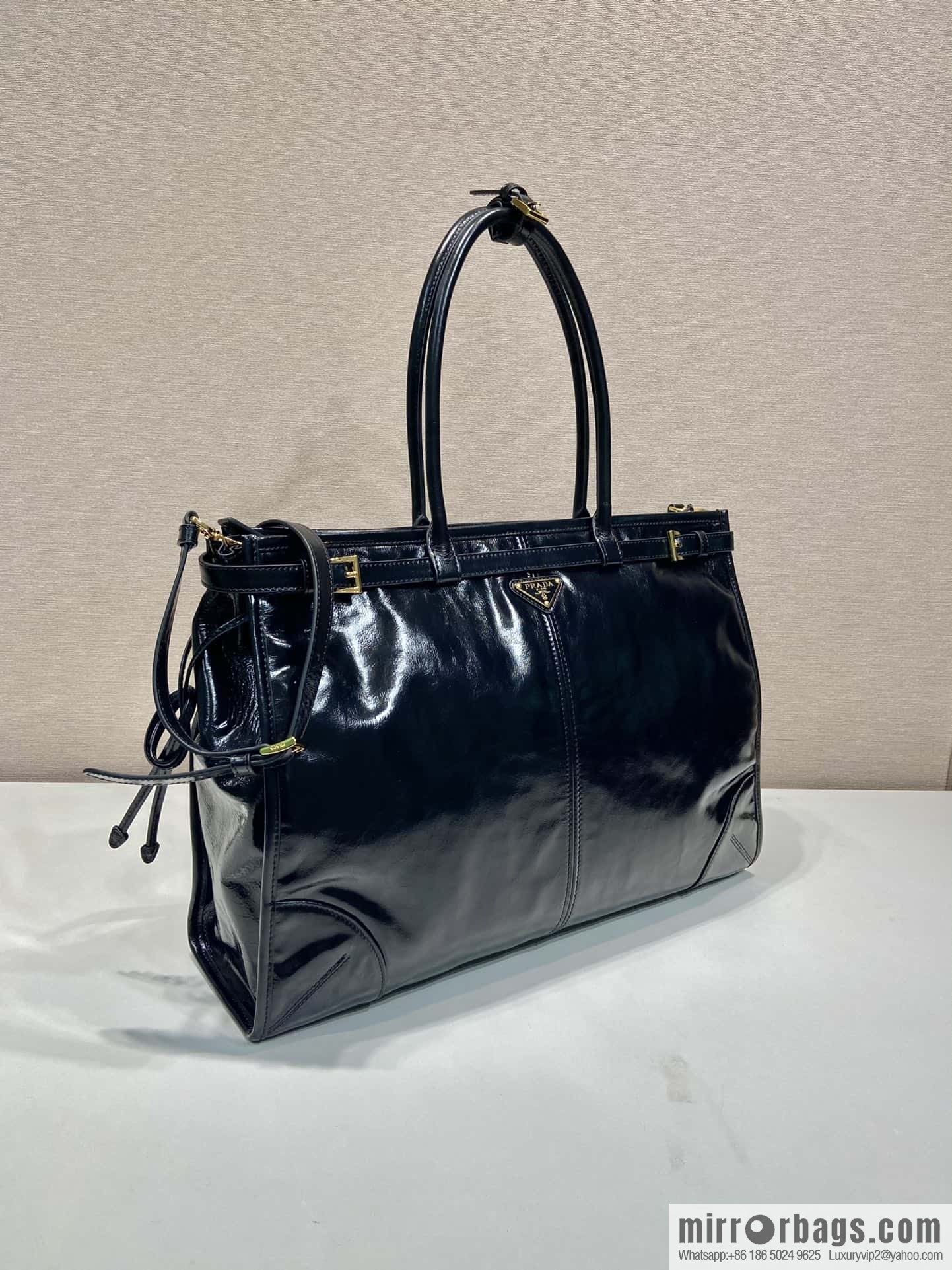 PRADA LusSolf oil wax leather crossbody bag 1BA439 extra large