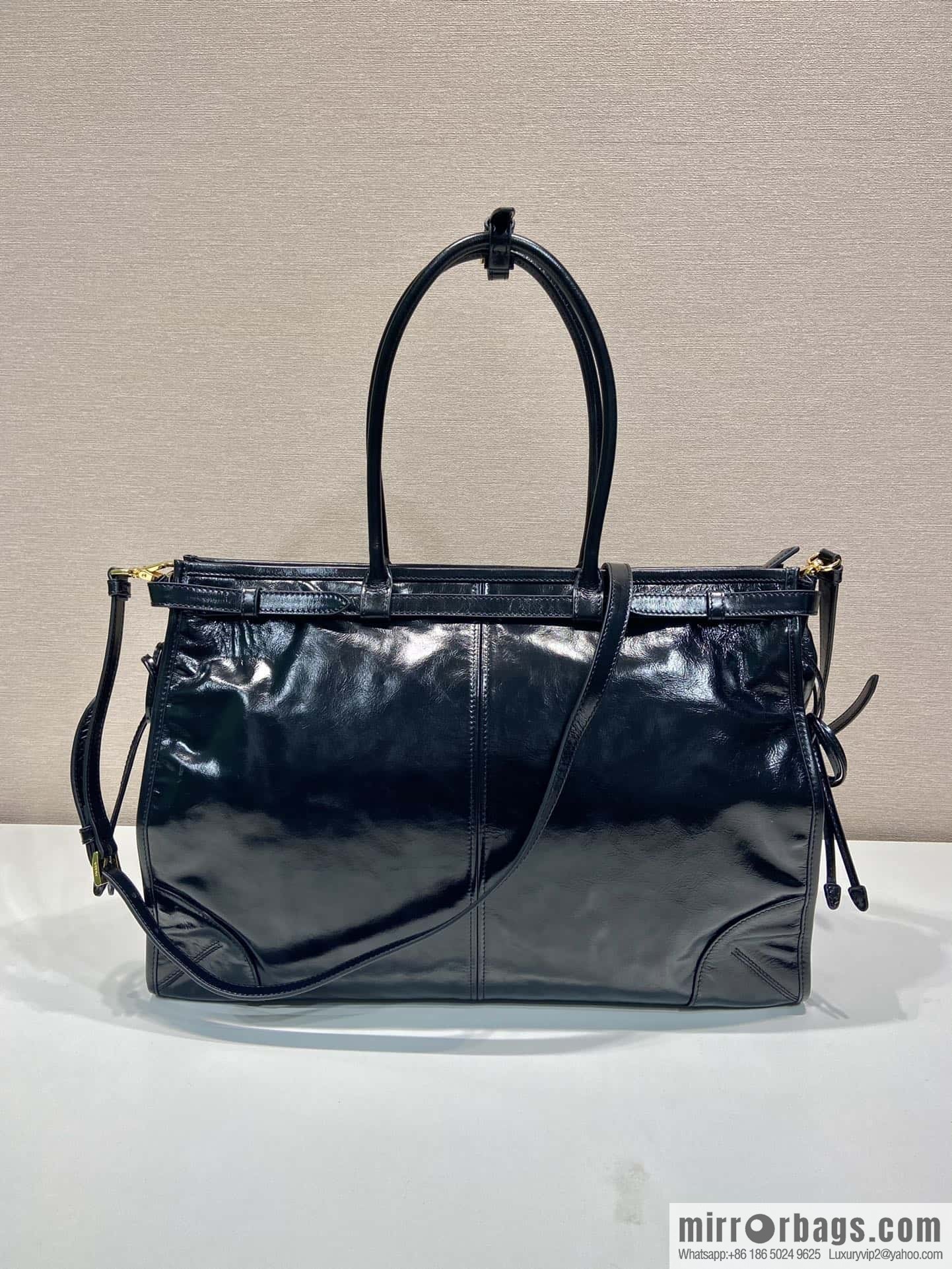 PRADA LusSolf oil wax leather crossbody bag 1BA439 extra large
