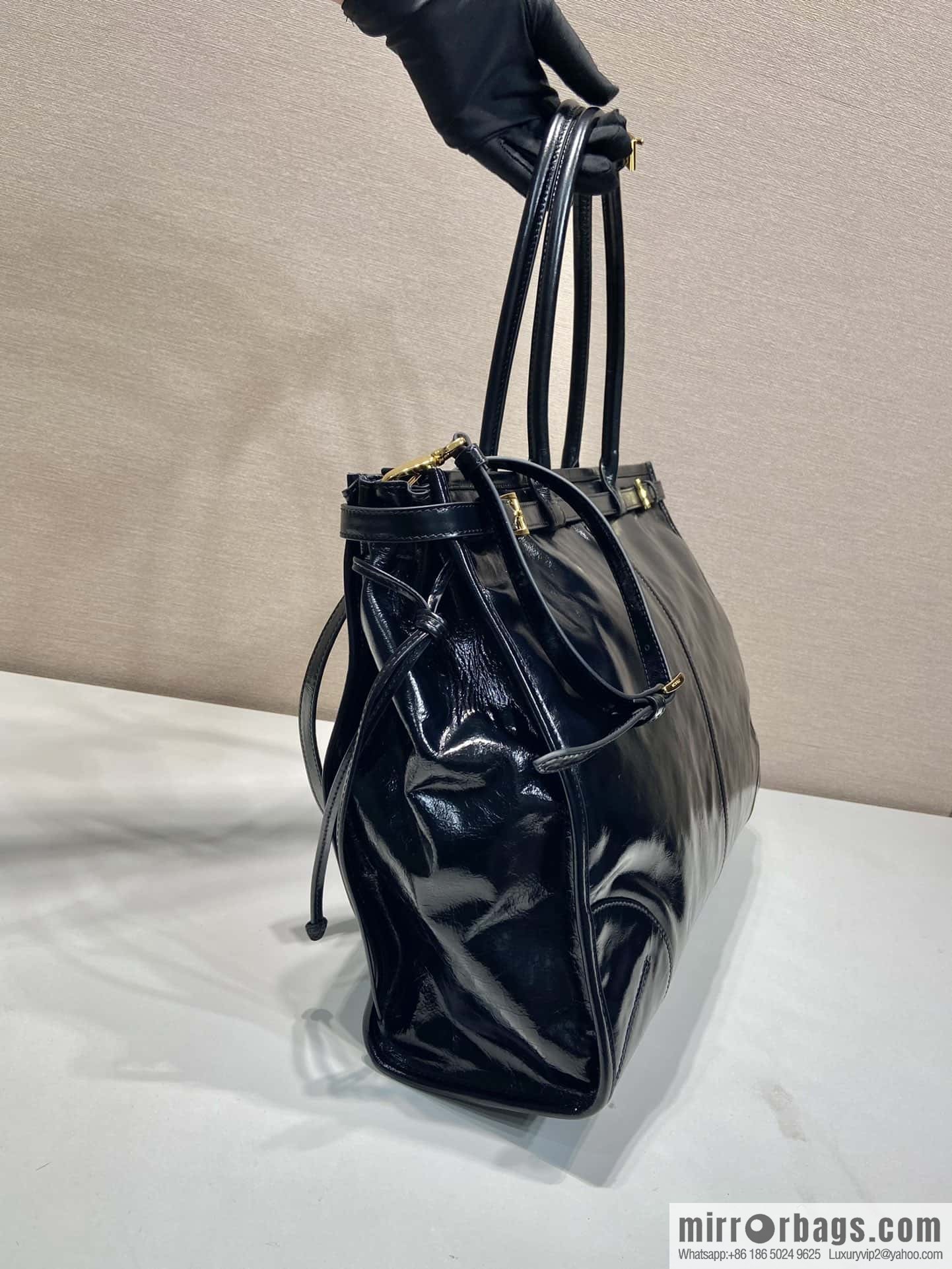 PRADA LusSolf oil wax leather crossbody bag 1BA439 extra large