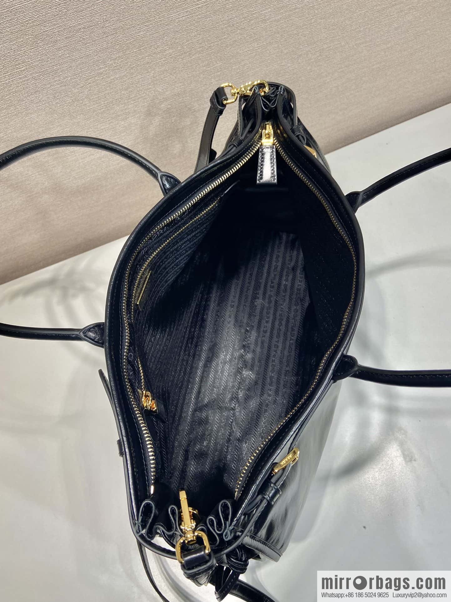 PRADA LusSolf oil wax leather crossbody bag 1BA439 extra large