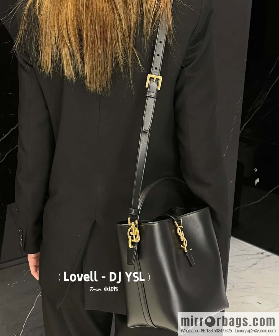 SAINT LAURENT Saint Laurent YSL summer new model _ small bucket bag 749036 black gold