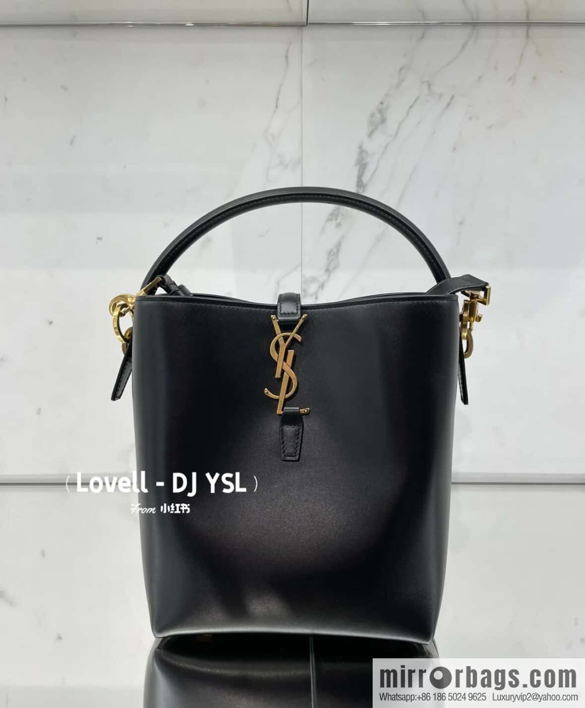 SAINT LAURENT Saint Laurent YSL summer new model _ small bucket bag 749036 black gold