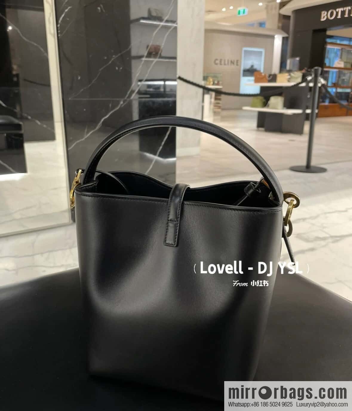 SAINT LAURENT Saint Laurent YSL summer new model _ small bucket bag 749036 black gold