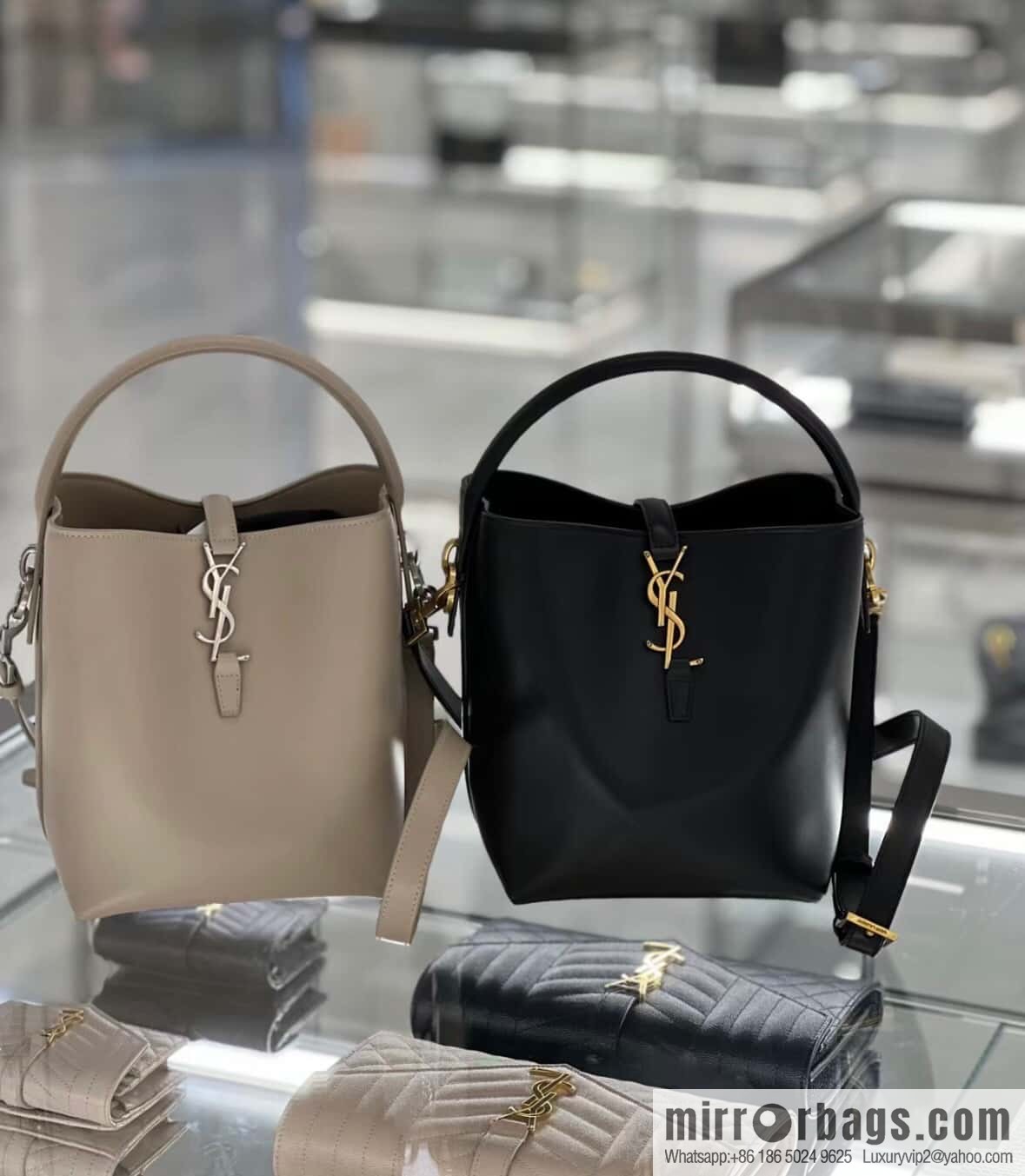 SAINT LAURENT Saint Laurent YSL summer new model _ small bucket bag 749036 black gold