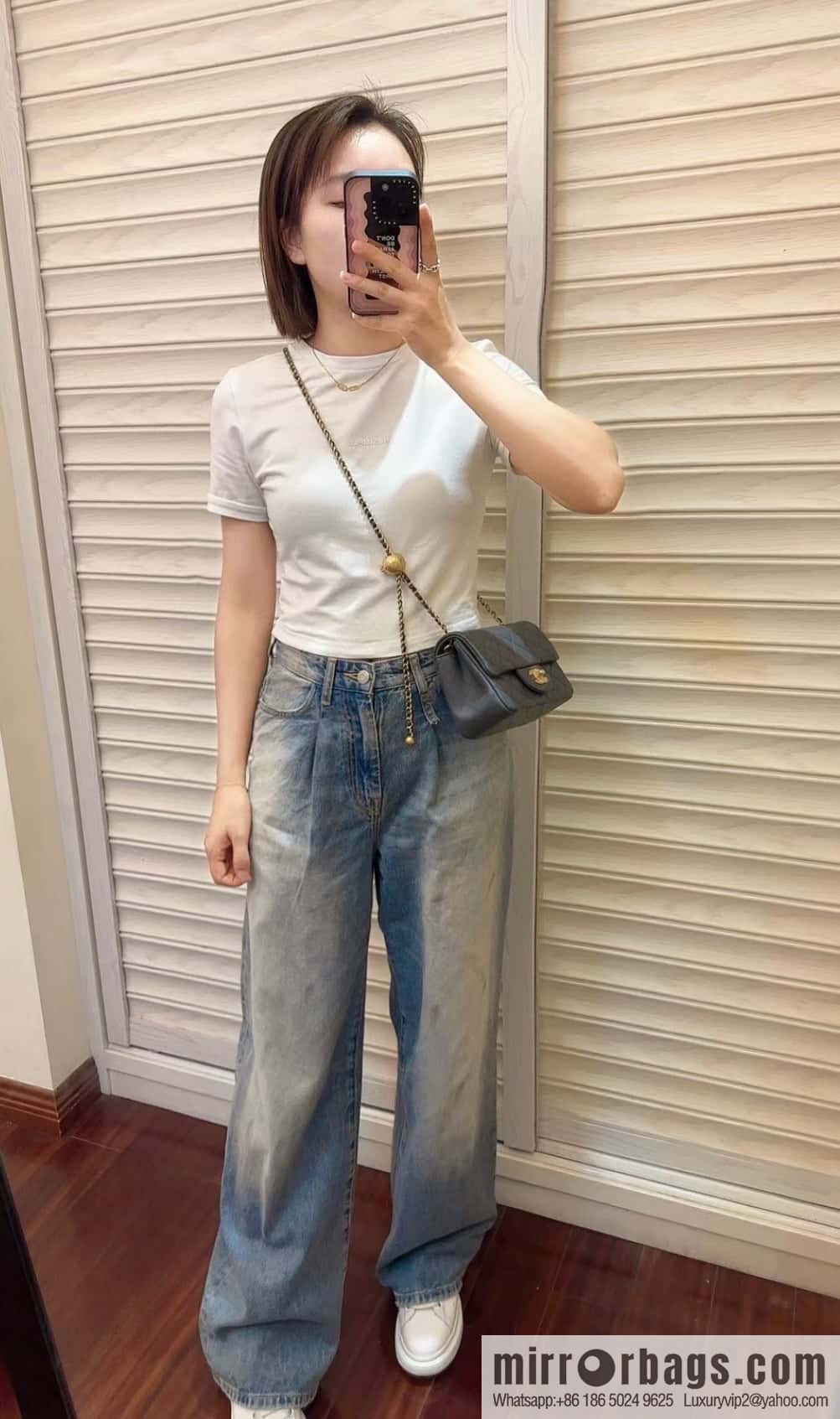 CHANEL Metal Ball Square Fatty AS1786 Dark Grey