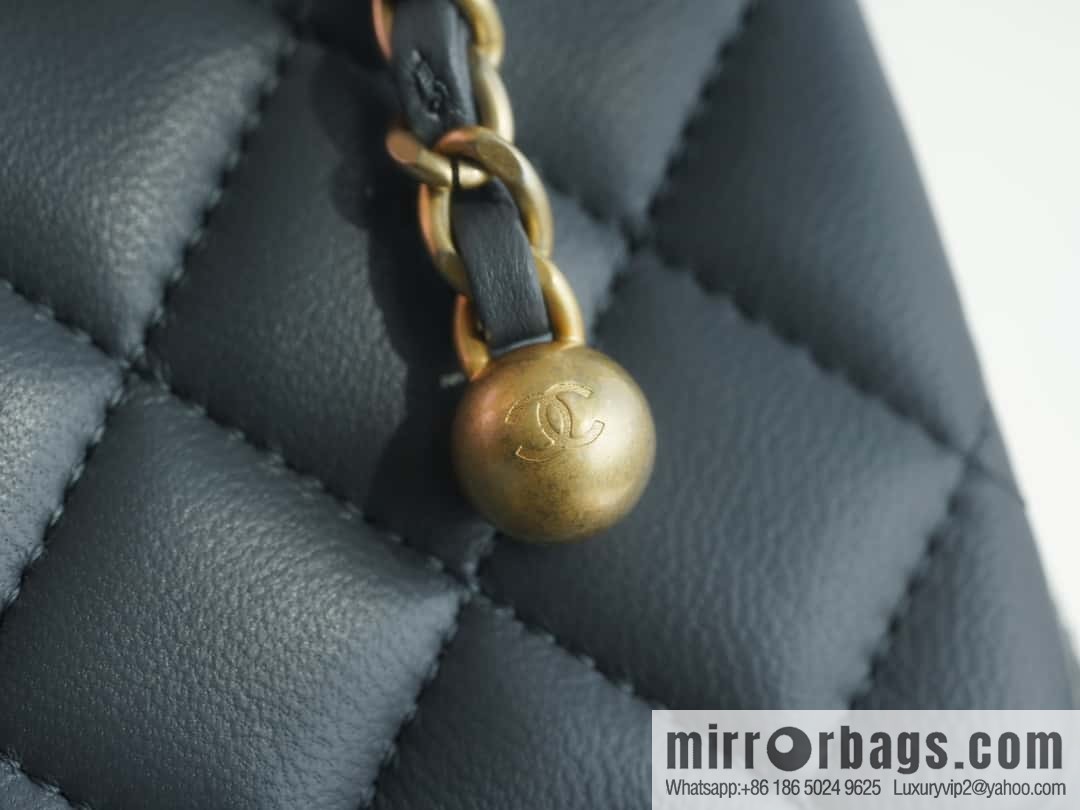 CHANEL Metal Ball Square Fatty AS1786 Dark Grey