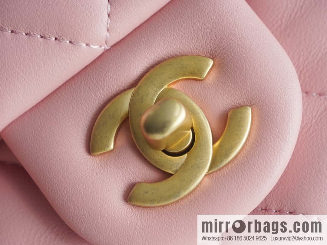 CHANEL Metal ball square fat man AS1786 pink