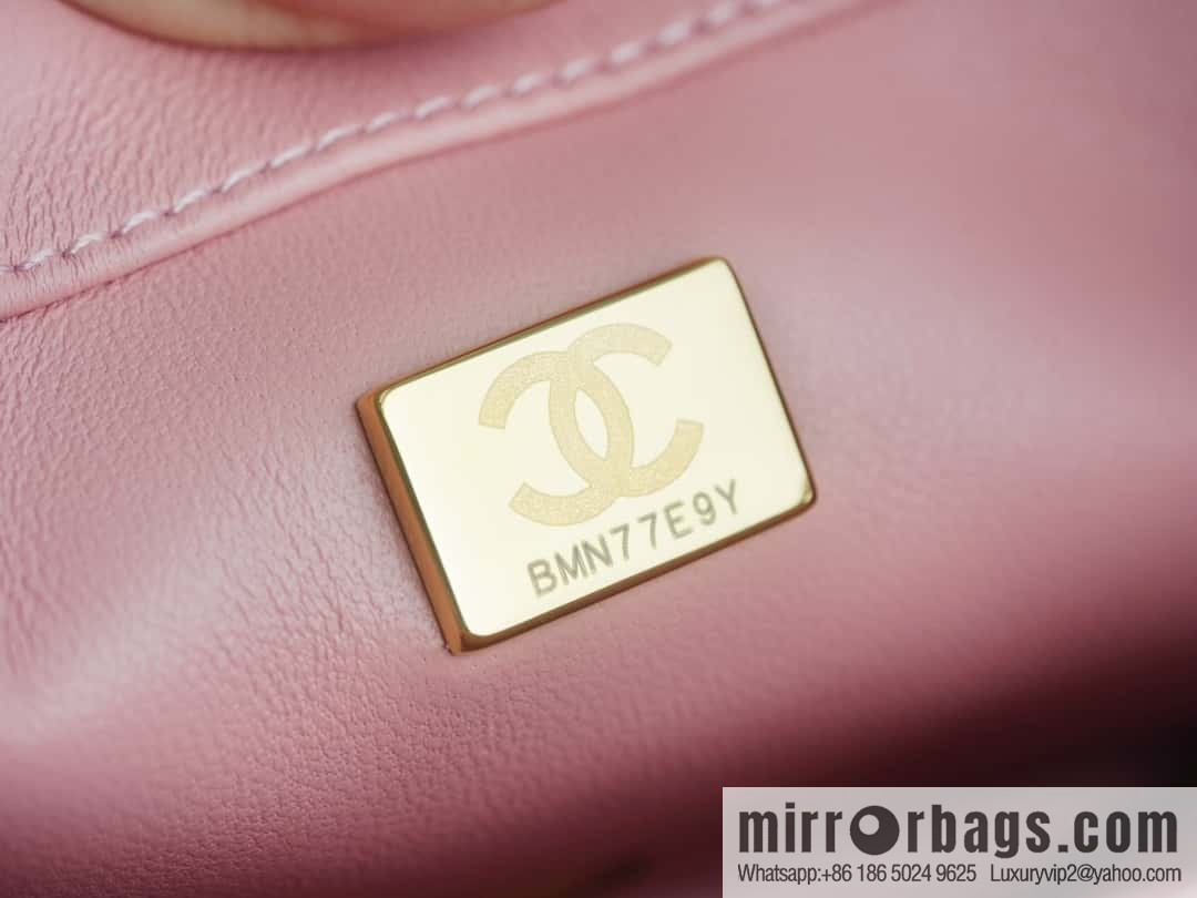 CHANEL Metal ball square fat man AS1786 pink