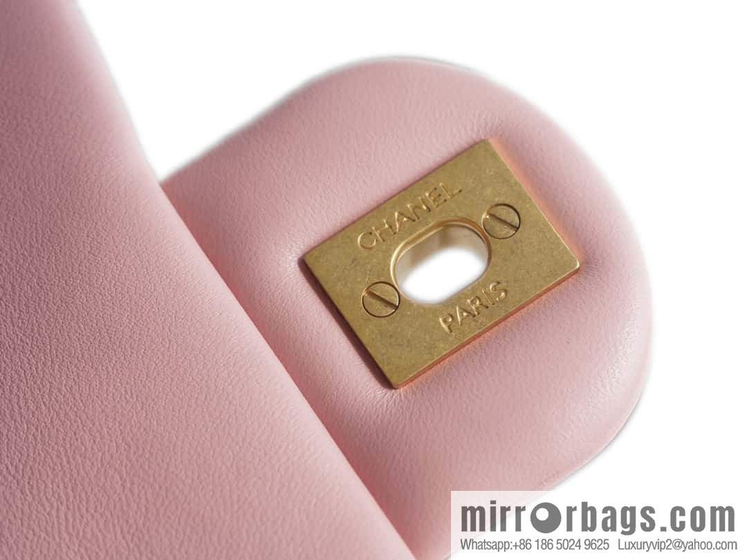 CHANEL Metal ball square fat man AS1786 pink