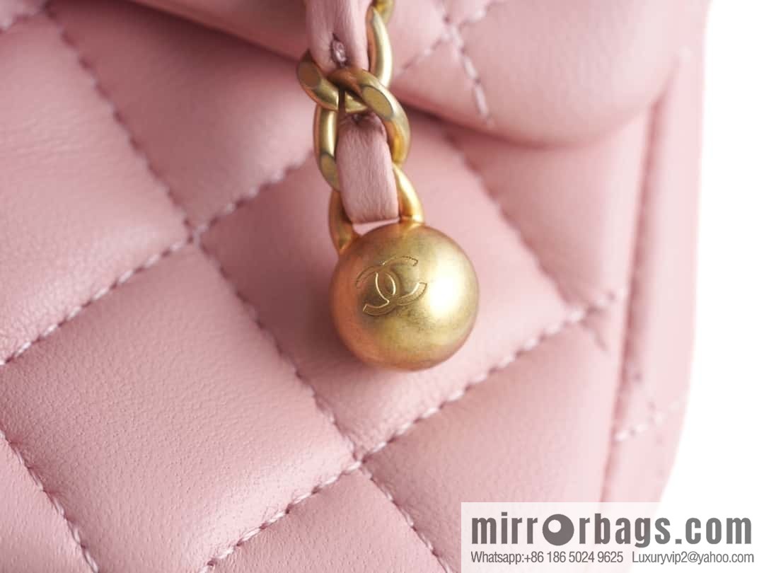 CHANEL Metal ball square fat man AS1786 pink