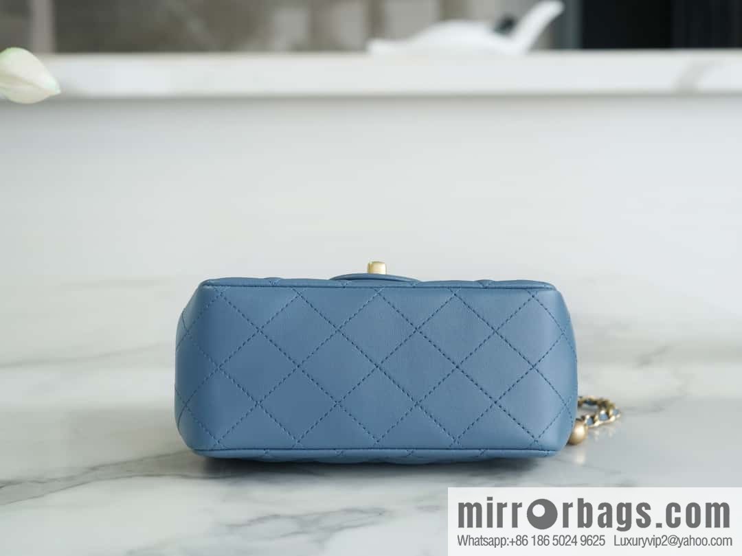 CHANEL Metal Ball Square Fatty AS1786 Haze Blue