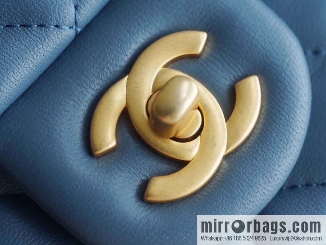 CHANEL Metal Ball Square Fatty AS1786 Haze Blue