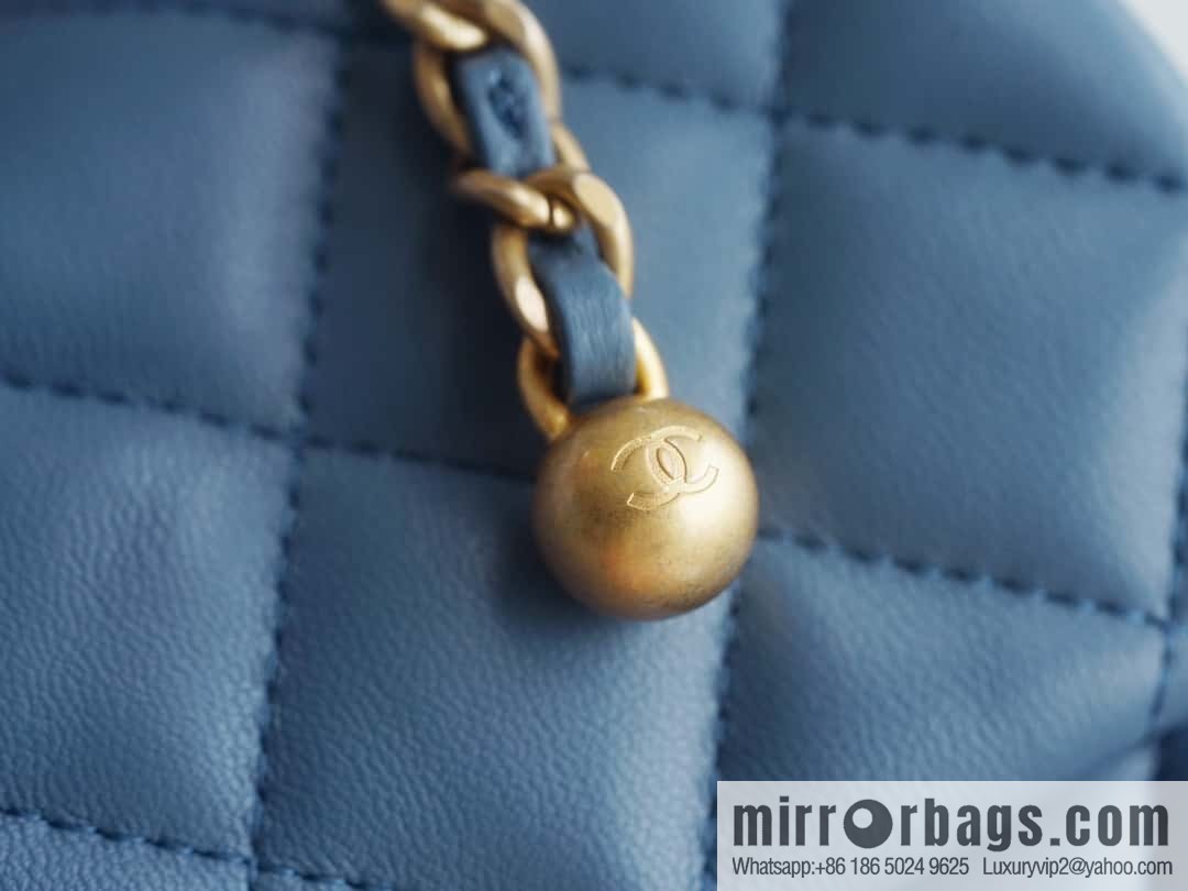 CHANEL Metal Ball Square Fatty AS1786 Haze Blue