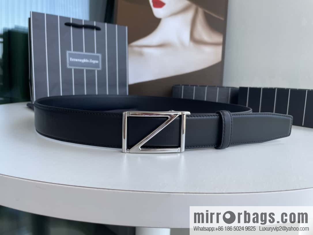 Zegna, men's fashion belt 3.5cm