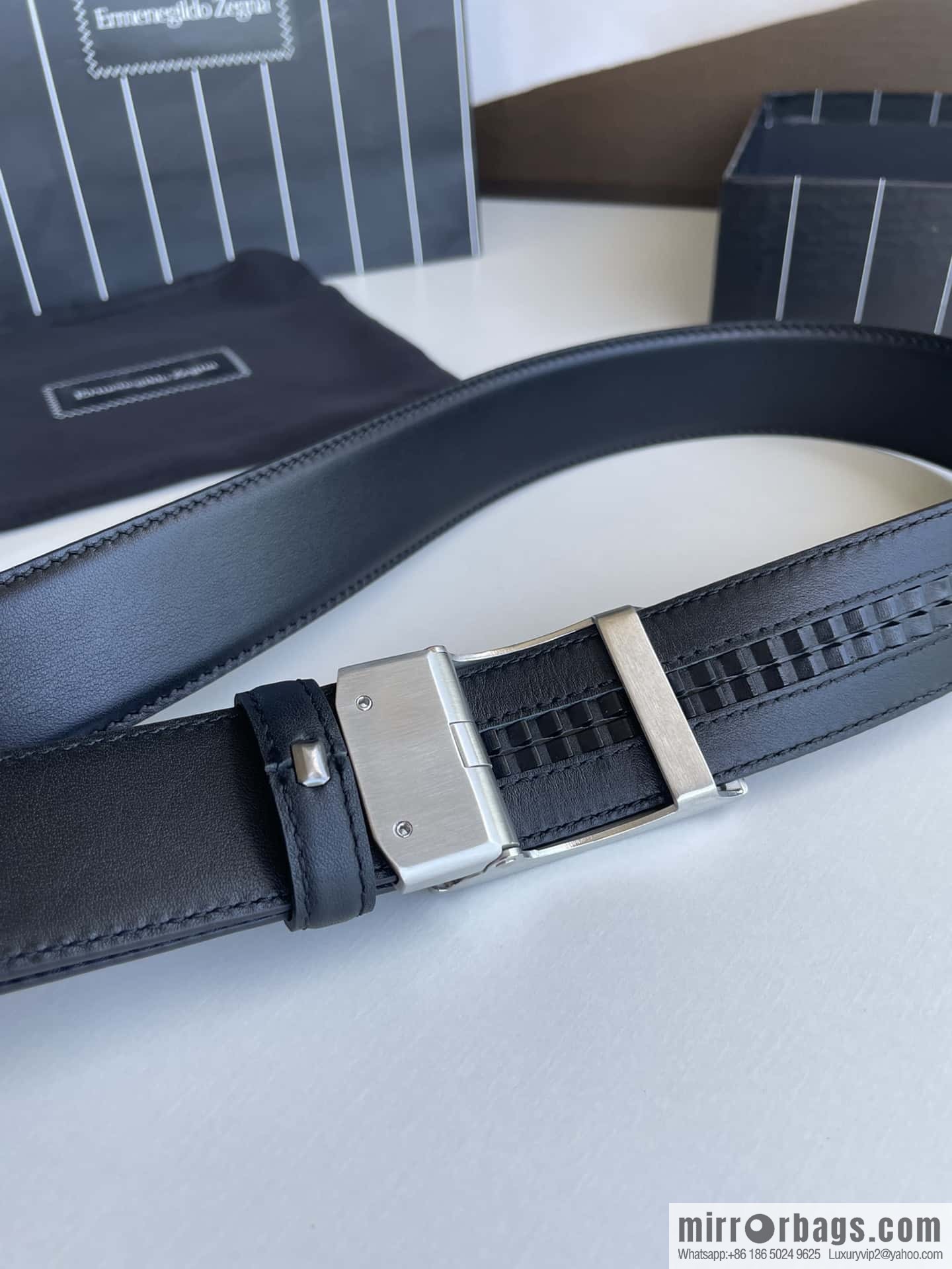 Zegna, men's fashion belt 3.5cm