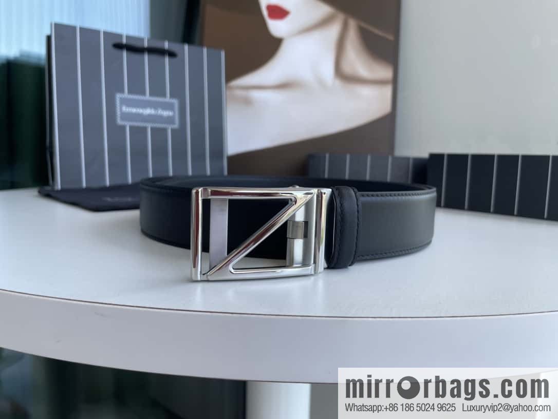 Zegna, men's fashion belt 3.5cm